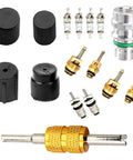 AC Retrofit Valve Kit Pack Of 16 For Refrigeration Systems With Port Seal Covers And Valve Core Seats Multicolor Repair Set