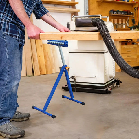 Knockout 3 In 1 Roller Stand For Woodworking Built With Swiveling Ball Casters And Heavy Duty Steel Supports Provides A Rock Solid 132 Lb Load Capacity For Gliding Like Butter Material Feeding And Dead Firm Table Saw Operation