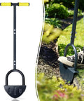 Saw Tooth Lawn Edger With T Grip Handle For Long Reach 38 Inch Half Moon Edging Tool For Sidewalks And Gardens, Manual Border Cutter