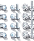 24 Pack Must Have Facemask Hardware Kit For Helmets With 12mm And 8mm Screws Baseball Visor Clips Backplate Screws Set