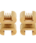 Hidden copper hinges for DIY furniture, set of 2 heavy-duty hinges with 180-degree opening, ideal for cabinets and woodworking projects.