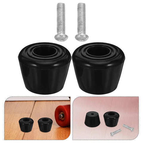 Roller Skate Toe Stops And Brake Stoppers With Screws For Quad Skates Replacement Parts For Outdoor Skating And Training Black Brake Blocks With Shock Absorption And Sleek Modern Design, shown with screws