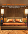 Floor Lamp With Shelves And LED USB Type C Ports Built In AC Outlet Three Color Temperatures Storage Display Walnut Wood Column Tall Standing Lamp For Living Room Bedroom Or Office