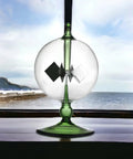 Green Solar Power Radiometer Glass Windmill Desk Decor That Spins With Light Crookes Radiometer Dope Gift For Home Office