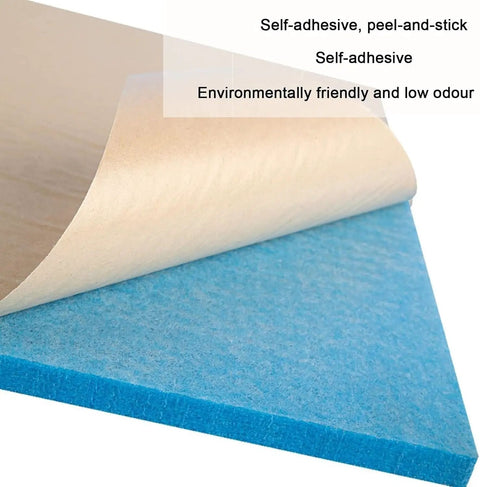 High Density Acoustic Foam Panels Self Adhesive Sound Absorbing Wall Tiles 5 Cm Thick 50 Pack with peel and stick backing.