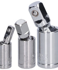 Dang Solid 3 Pc Universal Joint Socket Adapter Set With Chrome Vanadium Steel For 1 4 3 8 And 1 2 Inch Ratchets Built Tough For Impact Driver Repair And Heavy Duty Mechanics Jobs That Need Swivel Extension Precision, three chrome vanadium adapters