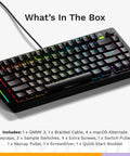 Dope Gamer Setup Upgrade Custom Mechanical Keyboard With Knobby Volume Control 75 Perc Tenkeyless Form Factor shown with accessories.