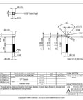 Technical drawing of Heavy Duty Pack Of Ten Grade Two Pure Titanium Socket Head Cap Screws One Quarter Twenty By Two Inch UNC.