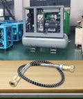 Bad Ass High Pressure Stainless Steel Air Hose Line M10x1 Male To Male With Awesome Coiled Spring Design For Tough Jobs Like Tank Inflation Rated Crazy Good At 4500 Psi Reliable Leak Proof Performance For Any Job Site, 50cm hose