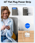 Road Trip Ready Compact Portable Power Strip Featuring Ridiculously Sleek Wrap Around Build And Plug Play 20W Pd Fast Charging Usb Ports with flat plug design.