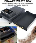 Automatic Electric Portafilter Cleaner For 58mm Espresso Machines, large drawer waste box with scrapers and brush for easy cleaning.