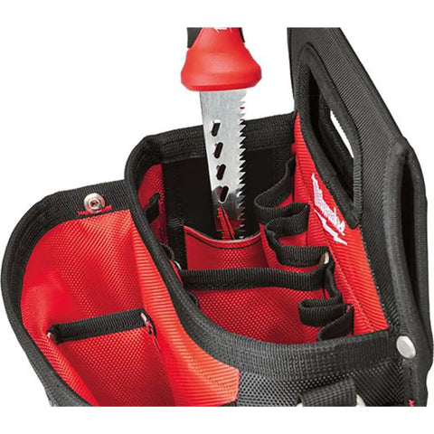 Straight Up Tough Electrician Work Pouch Made From Heavy Duty 1680 Denier Nylon With Puncture Resistant Pocket, slots for tools.