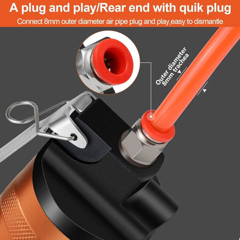 Air Nipper Pneumatic Scissors With Ergonomic Grip For Cutting Plastic And Metal Wires, 8mm air plug connection