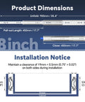 Heavy Duty Drawer Slides With Lock 18 Inch Full Extension Ball Bearing Slides dimensions and installation notice
