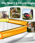 Premium TPU Fuel Line Kit With Three Size Options shown with lawn mower, chainsaw, blower for small engines