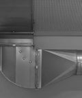 Duct Clamp 6 Inch V Shape 304 Stainless Steel Pipe Clamp For Ventilation Ducting Dust Collection And Chimney Pipe 150mm Inner Diameter Built To Last Heavy Duty HVAC Clamp installed on metal ducting system in building ceiling