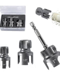 Must Have PVC Pipe Threader Tool Set With 65mm Hex Shank For Quick DIY Fixes 1/2 Inch 3/4 Inch And 1 Inch NPT Internal External Threading Heads