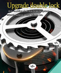 Rock Solid Safety Fall Protection Kit double locking mechanism detail, braided steel cable, aerial work, factory floors