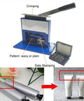Ultimate Manual Metal Hose Sealer Crimping Machine For Cosmetics Tube Closure showing crimping tool with date stamping feature.