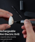 Mini Cordless Drill With Rechargeable Battery used on seashell, Portable Power Drill for DIY Jewelry Making.