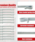 12 Pcs Early 2-Inch Double Loop Drawer Slide Retaining Clips For Toolbox Drawers Heavy Duty Universal Fit Replacement Keeper Clips For Most Metal Tool Boxes And Cabinets spring steel close-up