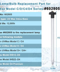 2 Pack UV Water Purification Lamp Bulb 43W 4 Pin For Trojan Max C C4 D Plus D4 Plus IHS12 D4 Systems Long Lasting 9000 Hour