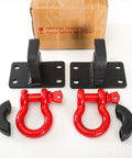 Two Pack Front Tow Hook Mounting Brackets With Three Quarter Inch D Ring For Ram 2500 3500 4500 Trucks 2010 To 2020