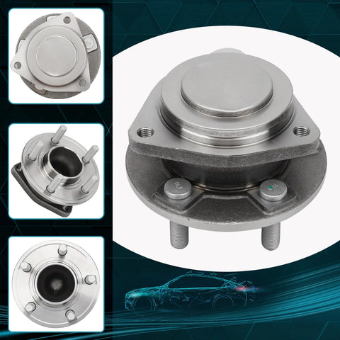 Front Wheel Bearing And Hub Assembly For Chrysler 300 2012 To 2020 Dodge Charger 2012 To 2020 And Challenger 2012 To 2020 5 Lug No ABS Replacement 513325X2 in various views.