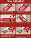 Step-by-step guide on using Built Tough Aluminum Door Hinge Jig For 2.5 To 5 Inch Hinges Adjustable Jamb Router Jig By JoblikeBrez