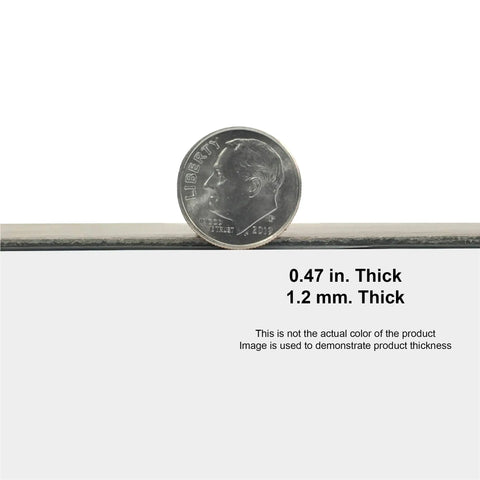 Close-up of coin against edge of Peel And Stick 12x12 Vinyl Floor Tiles 20 Pack With Mosaic Slate Pattern for thickness demonstration.