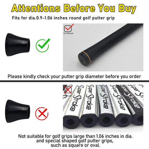 4 Pack Golf Ball Retriever Grabber With Suction Cup For Putter Grip End Of Putter - Durable Ball Pickup Tool For Quick On Course Ball Retrieval And Practice Sessions