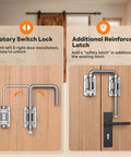 Beefy Heavy Duty 2.36 Inch Stainless Steel U Bolt Door Lock for Sliding Doors Barn Doors Windows Gates Sheds or Fences with 90 Degree and 180 Degree Install Rust Resistant Patio Latch in use