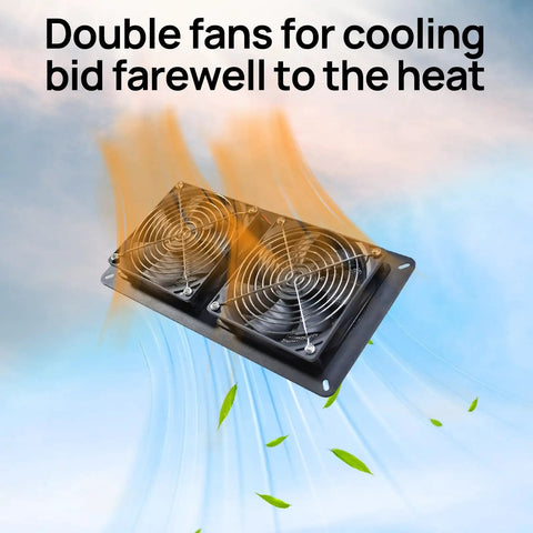 Solar Powered Exhaust Fan For Chicken Coops Greenhouses Sheds Pet Houses And Windows Waterproof No Fuss Easy Plug And Play Installation Built For Small Spaces Up To 880 Ft3 (25 M3)