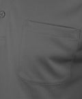 Mens Midweight Short Sleeve Polo Shirt With Snag Resistant Chest Pocket Moisture Wicking Polyester Work Gear close-up of chest pocket.