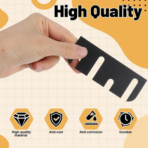 Door Hinge Shims Kit for Easy Alignment and Gap Filling, 12 Pcs Adjustable 0.050 Inch Thick Spacers for 4 Inch Hinges, Fix Air Leaks, Prevent Sticking and Misalignment, Trimmable Hinge Spacers for Quick Home Repairs