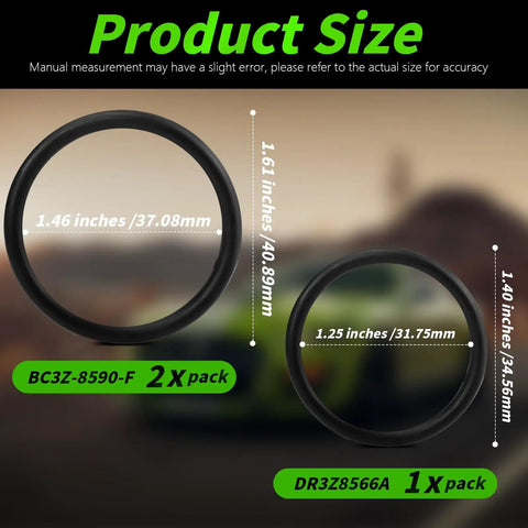 Radiator Hose and Coolant Tee Leak Repair Kit With O Ring Seals for Ford F Series, showing O-ring sizes and specifications.