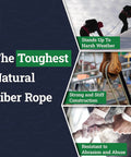 Dope Twisted Sisal Rope For All Around Use Natural Twine For Crafts DIY Gardening And Decor Durable Thick Rope For Indoor And Outdoor Projects In Various Lengths in different settings highlighting durability.