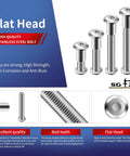 1/4 20 X 1/2 Flat Head Hex Socket Cap Screw And Bolt Pack With Hex Wrench Solid 304 Stainless Steel Hardware built tough.