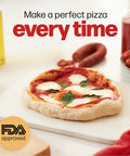 Rectangular Pizza Stone For Oven And Grill With Free Wooden Peel, Extra Large 15 By 12 Inch Cordierite Stone with pizza