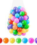 Colorful Ball Pit Balls 100pcs for Kids, BPA & Phthalate Free, Crush Proof, Non-Toxic Plastic Balls in Net Bag