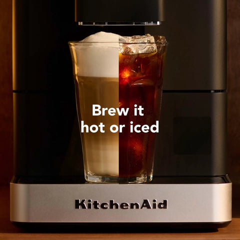 Compact Fully Automatic Espresso And Iced Coffee Maker With One Touch Brewing High Pressure Pump And Rapid Milk Frother For Butter Smooth Lattes That Hit The Spot, showcasing hot and iced coffee.