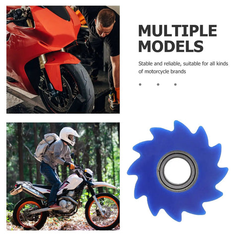 Hot LIFKOME Blue Mini Bike Chain Tensioner Roller Pulley Guide For Dirt Pit Motorcycle Adjuster Kit Fast Easy Install Heavy Duty 10mm, blue bearing pulley