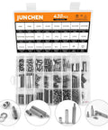 Ultimate Hex Spacers And Standoffs Hardware Kit With 430 Pcs Stainless Steel M3 Metric Bolts Nuts Washers in case