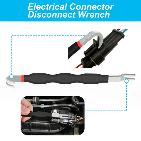 Double End Electrical Connector Removal Pliers for Cars and Trucks, No Fuss Terminal Separator Tool for Auto Wiring demonstrating use