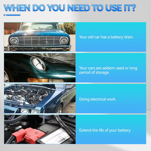 Side Post Battery Disconnect Switch For Cars Trucks And Boats Quick Cutoff Isolator Kill Switch Battery Drain Prevention