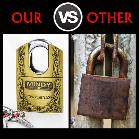 Heavy Duty 40 Mm Shrouded Hardened Keyed Padlock With Three Removable Keys Built Like A Tank Hella Secure For Warehouse Gate Toolbox Ammo Box And Outdoor Gear Protection