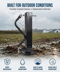 Heavy Duty Weld On Trailer Jack For Utility Trailers With 12000 Lbs Hold And Heavy Hitter 4 Inch Square Tube Frame, rust and water resistant.