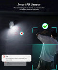 4MP Solar Wireless Security Camera System Kit With 4 Cameras, 360 Degree Pan Tilt, detecting motion at night with alert