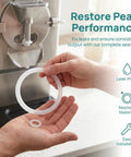Ice Cream Maker Seal Ring Kit Replacement Gaskets And Valve Stem Parts For Cone Machines O And H Shaped Silicone Gaskets DIY Friendly Easy Install Tight Seal Low Temperature Repair Set For Durable Maintenance, silicone gasket ring shown