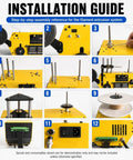Installation guide for High Speed Coil Winding Machine And Naturally Slick Desktop 3D Printer Filament Extruder For PA CF Thermoplastic Pellets.